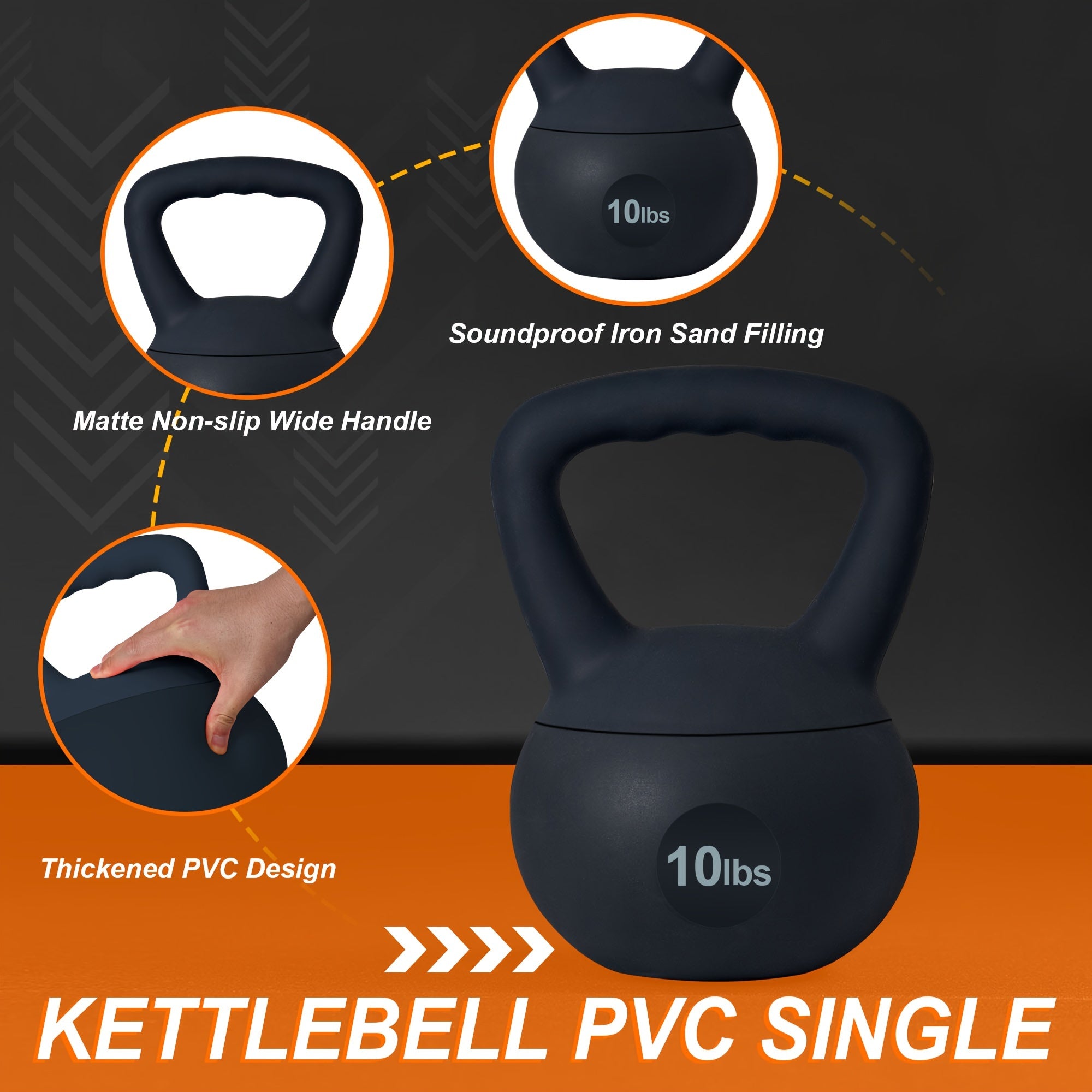 SogesPower Soft PVC Kettlebell – Durable, Anti-Slip Design for Strength Training &amp; Full-Body Workouts