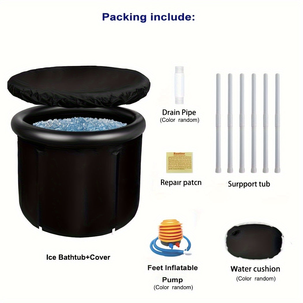Large Portable Ice Bath Tub – Multi-Layered Cold Therapy Tub for Athletes, Outdoor Recovery &amp; Full-Body Relaxation