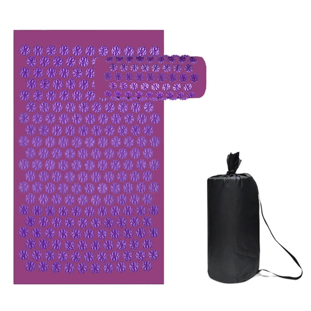3-Piece Acupressure Mat & Pillow Set – Full Body Massage Cushion for Back, Neck, and Foot Relief