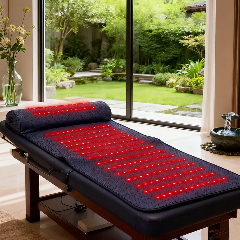 Maelsrom Professional Red Light Therapy Mat – Advanced Neck &amp; Back Pain Relief with Far Infrared Heat