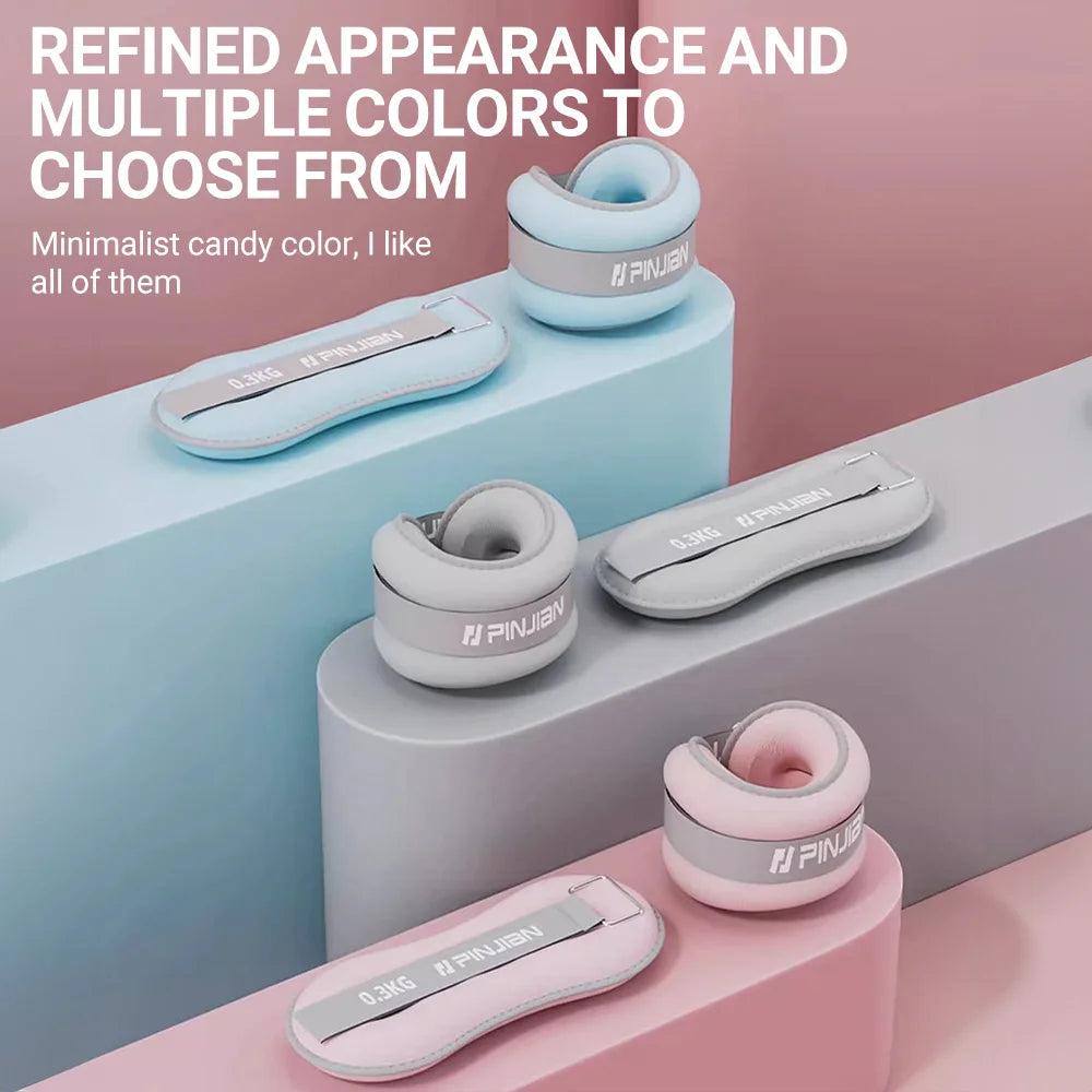 Ankle Weights for Yoga, Running & Gym – Soft Sand 2PCS Adjustable Training Set